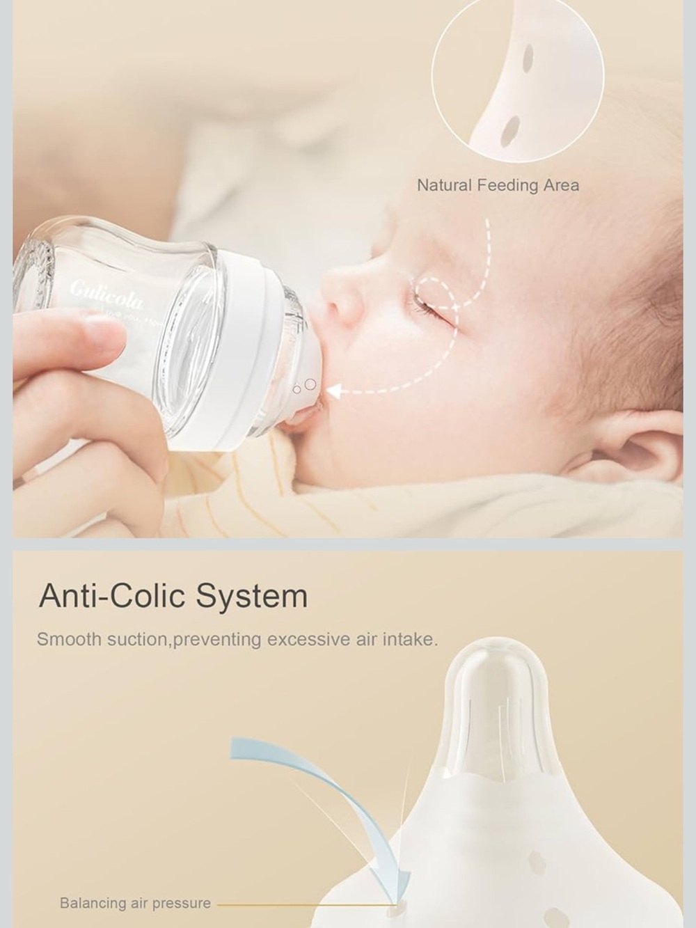 Gulicola Glass Baby Bottle Set - NWT - Picture 5 of 6